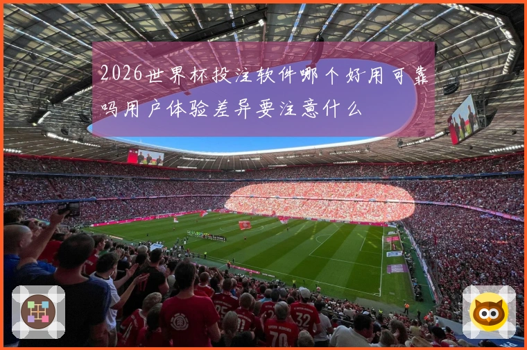 2026世界杯投注软件哪个好用可靠吗用户体验差异要注意什么
